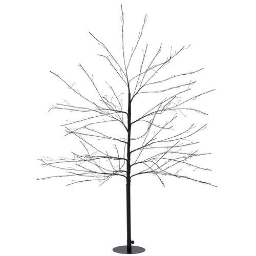 Anna's Collection Lichtboom met flash zwart - H120cm Classic warm - afbeelding 2