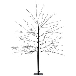 Anna's Collection Lichtboom met flash zwart - H120cm Classic warm - afbeelding 2