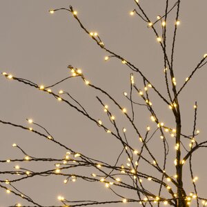 Anna's Collection Lichtboom met flash zwart - H120cm Classic warm - afbeelding 5