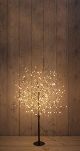 Anna's Collection Lichtboom met flash zwart - H120cm Classic warm - afbeelding 3