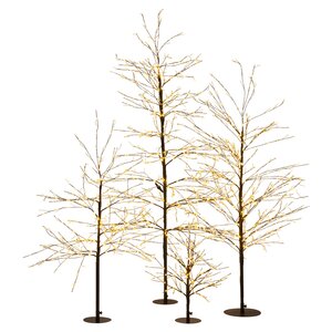Anna's Collection Lichtboom met flash zwart - H150cm Classic warm - afbeelding 4