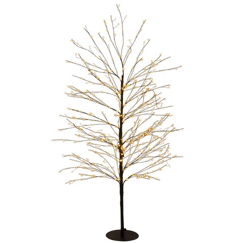 Anna's Collection Lichtboom met flash zwart - H180cm Classic warm - afbeelding 1