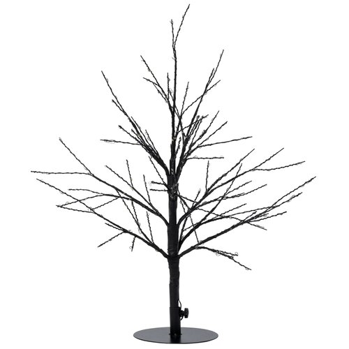 Anna's Collection Lichtboom met flash zwart - H60cm Classic warm - afbeelding 2