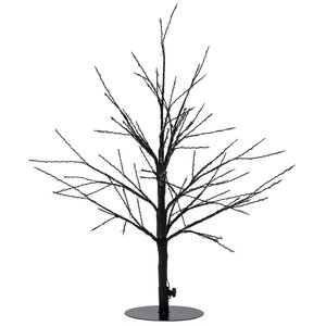 Anna's Collection Lichtboom met flash zwart - H60cm Classic warm - afbeelding 2