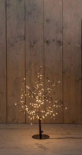 Anna's Collection Lichtboom met flash zwart - H60cm Classic warm - afbeelding 3
