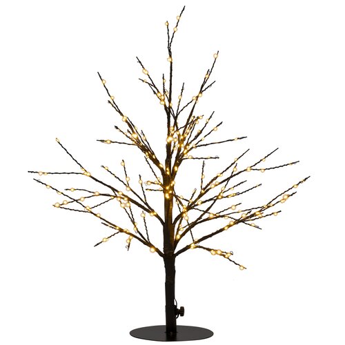 Anna's Collection Lichtboom met flash zwart - H60cm Classic warm - afbeelding 1