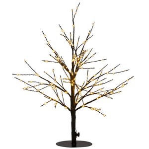 Anna's Collection Lichtboom met flash zwart - H60cm Classic warm - afbeelding 1