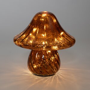 Anna's Collection Paddenstoel glas - B19xH19cm Bruin - afbeelding 1