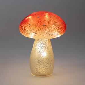 Anna's Collection Paddenstoel glas - H21cm Rood - afbeelding 1