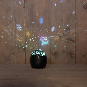 Anna's Collection Projector kerstfiguur op batterijen - D11,5xH13cm Warm wit - afbeelding 2