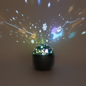Anna's Collection Projector kerstfiguur op batterijen - D11,5xH13cm Warm wit - afbeelding 3