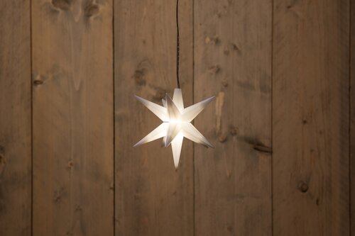 Anna's Collection Ster wit met verlichting - warm wit - B 12 cm