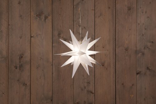 Anna's Collection Ster wit met verlichting - warm wit - B 35 cm