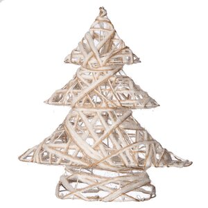 Anna's Collection Verlichte boom jute en katoen 10 LED - H30cm - afbeelding 3