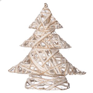 Anna's Collection Verlichte boom jute en katoen 10 LED - H30cm - afbeelding 1