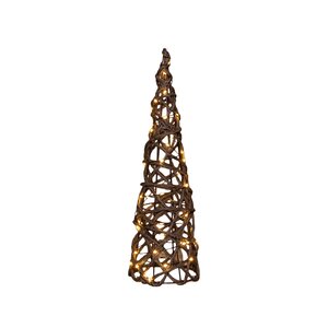 Anna's Collection Verlichte kegel - H40cm Naturel - afbeelding 1