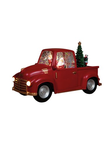 Anna's Collection Verlichte pick-up glitterwater - B28,5xH16,5cm Rood - afbeelding 4