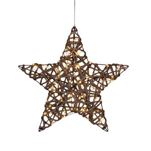 Anna's Collection Verlichte ster - H40cm Naturel - afbeelding 1