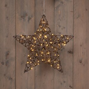 Anna's Collection Verlichte ster - H40cm Naturel - afbeelding 2