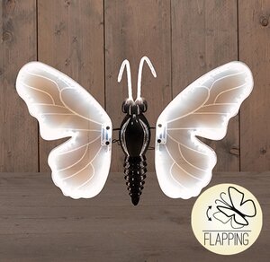 Anna's Collection Vlinder met verlichting en fladdereffect warm wit - 40 cm - afbeelding 2
