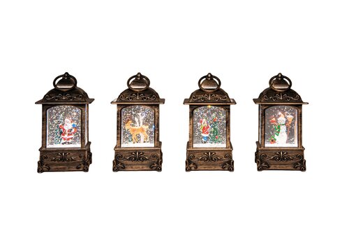 Anna's Collection Waterlantaarn met glitters - H14cm - afbeelding 2