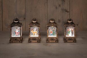 Anna's Collection Waterlantaarn met glitters - H14cm - afbeelding 3