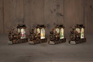 Anna's Collection Waterlantaarn trein met glitters - H11,5cm - afbeelding 3