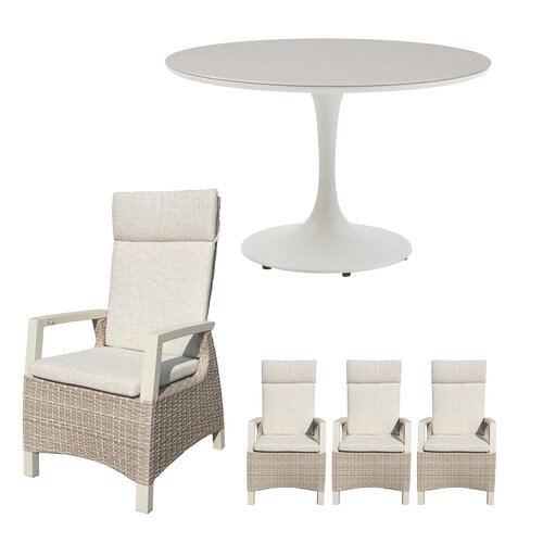 Royal Seasons Athene 4-zits tuinset rond - afbeelding 1