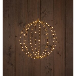 Anna's Collection Verlichte bal klassiek warm flash 192 lampjes - D 40 cm - afbeelding 2