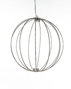 Anna's Collection bal metaal zwart LED flash - H 40 cm