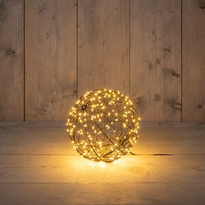 Anna's Collection Verlichte bal klassiek warm flash 200 lampjes - D 18 cm - afbeelding 1