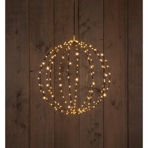 Anna's Collection Verlichte bal klassiek warm flash 216 lampjes - D 50 cm - afbeelding 2