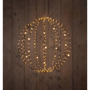 Anna's Collection Verlichte bal klassiek warm flash 288 lampjes - D 60 cm - afbeelding 2