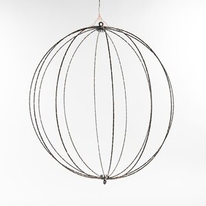 Anna's Collection bal metaal zwart LED flash - H 60 cm