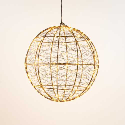 Bal metaal 300led d25cm cw