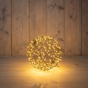 Anna's Collection Verlichte bal klassiek warm 300 lampjes - D 25 cm - afbeelding 1