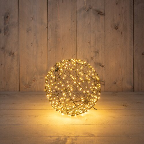 Anna's Collection Verlichte bal klassiek warm flash 300 lampjes - D 25 cm - afbeelding 1