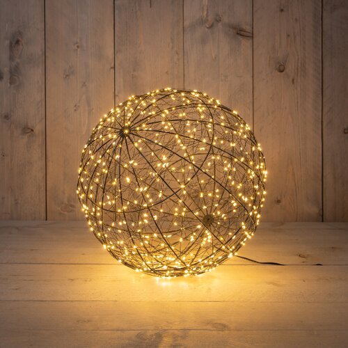 Anna's Collection Verlichte bal klassiek warm flash 500 lampjes - D 35 cm - afbeelding 1