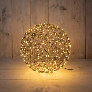 Anna's Collection Verlichte bal klassiek warm flash 500 lampjes - D 35 cm - afbeelding 1