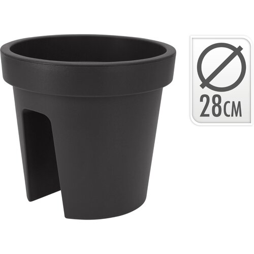 Balkonbak D28xH26cm Antraciet