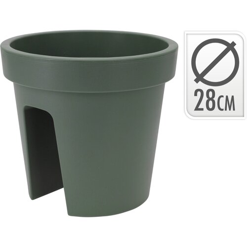 Balkonbak D28xH26cm Donkergroen
