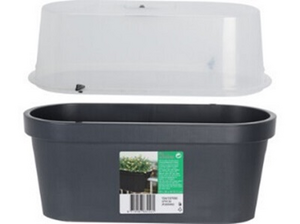 Balkonbak/Kweekbak 60 x 28 x 25 cm antraciet