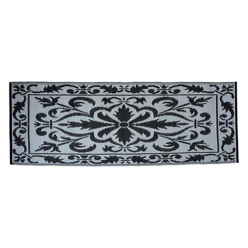 Balkontapijt 70x200 cm zwart/wit