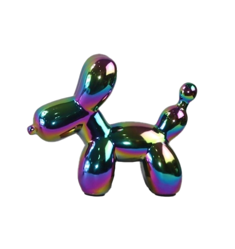 Ballonhond groot 20 x 7 x 17 cm rainbow