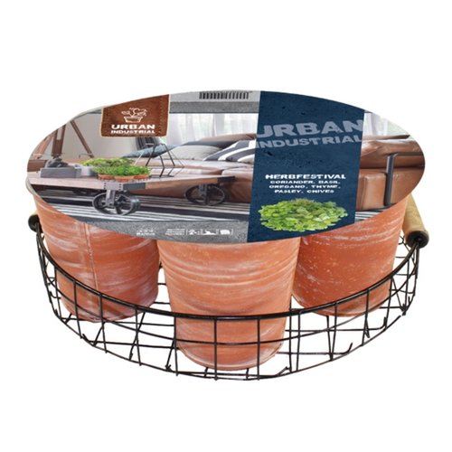Baltus Urban Industrial Herbs ( draadmand 6 potjes) Tuincentrum