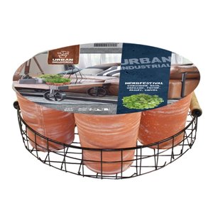 Baltus Urban Industrial Herbs ( draadmand 6 potjes)