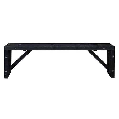 Bank hout zwart L