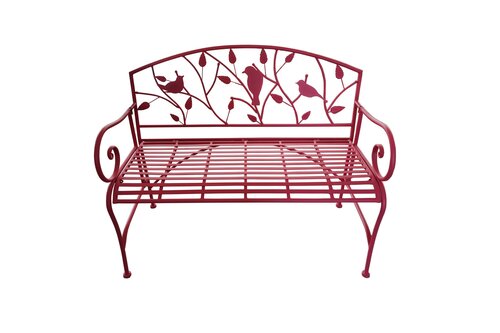 Bank metaal opklapbaar B 106 x D 50,5 x H 89 cm fuchsia