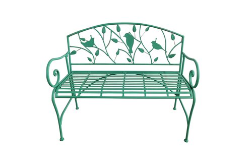 Bank metaal opklapbaar B 106 x D 50,5 x H 89 cm green