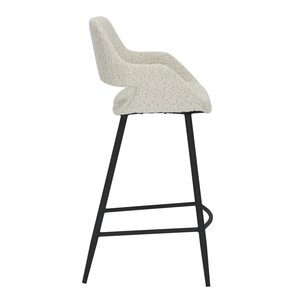 Barstoel Dario bouclé offwhite (bar) - afbeelding 3